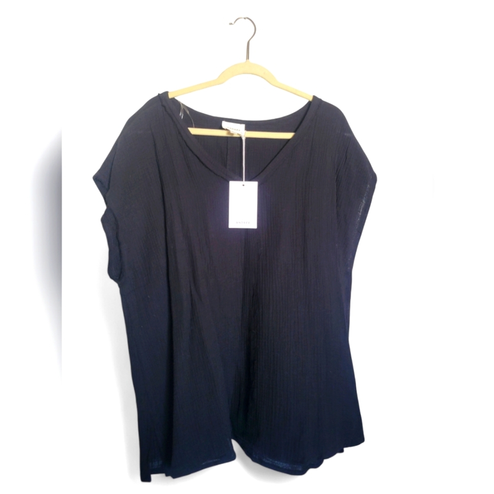 Andrée V neck 100% cotton Top